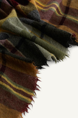 LIMITED EDITION WOOL CHECK SCARF - Zara фото 3