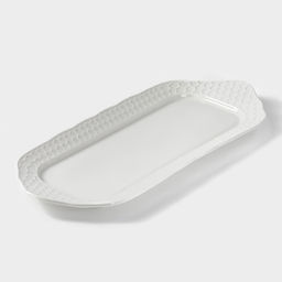 Блюдо для подачи прямоугольное «Бланш», 29×12.5 см, керамика, цвет белый