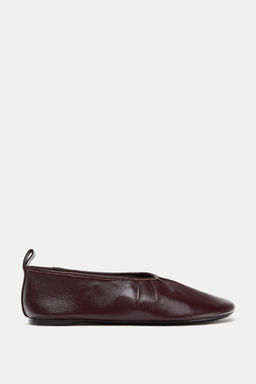 SOFT LEATHER BALLET FLATS - Zara фото 4