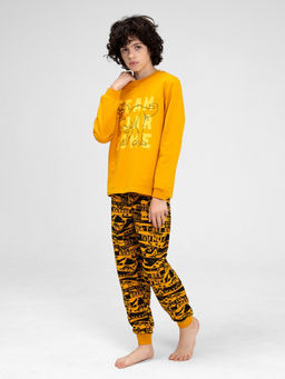 CRB wear/CWJB 50144-33 Комплект для мальчика (джемпер, брюки),горчичный/Ex.Cherubino фото 3