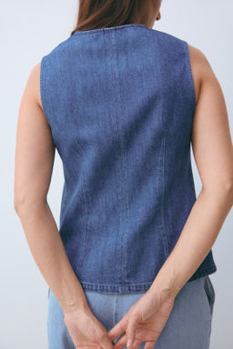 MAMA Chaleco denim con lazadas - H&m фото 5