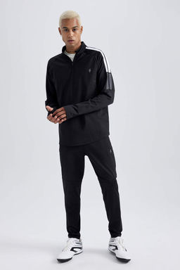 DeFactoFit Облегающие спортивные штаны для бега со стандартными штанинами и двойными карманами, тканевые спортивные штаны для бега для дайвинга  фото 3