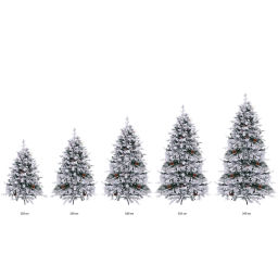 Елка "Заснеженная принцесса" 180 см, ПВХ, леска, резина с белым напылением (838 веток)