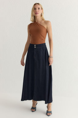 Ekru Buzgu/Drape Detayl? Fitted/Vucuda Oturan Tek Kol Esnek Orme Bluz TWOSS25BZ00021 - Trendyolmilla фото 7