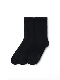 Носки мужские спортивные хлопковые, набор 3 пары Resport, размер 46-47, чёрные