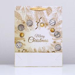 Пакет ламинированный вертикальный Merry Christmas,33 х 42 х 10 см - UPAK LAND фото 2