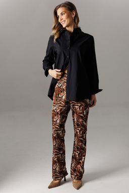 Костюм Lars Style 1196 черный, молочно-коричневый принт