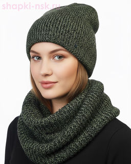 55400 Комплект женский (колпак+снуд) (56-58) - Static фото 2