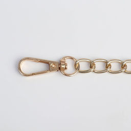 Цена за 2 шт. Цепочка для сумки, с карабинами, железная, 9 14 мм, 120 см, цвет золотой - Арт узор фото 2