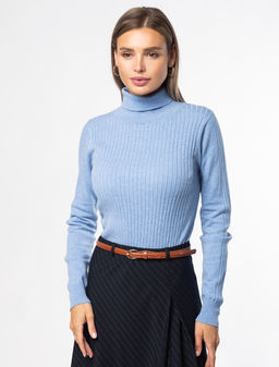 VILATTE / Свитер их хлопка с нейлоном с декоративными элементами вязки