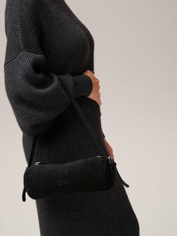 Замшевая сумка Tube DBR 31343 черный велюр фото 7