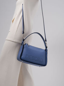 Сумка кожаная на плечо Deboro 30790 сиреневый закат