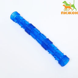 Игрушка тренировочная жевательная Палка полая, 24,5 см, синяя