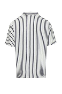 Lacivert Regular/Normal Kesim Cizgili Dokulu Polo Yaka T-shirt TMNSS24PO00035