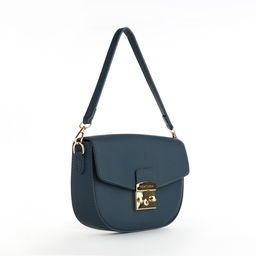 Сумка женская мессенджер TEXTURA на клапане, 23×6×15 см, синяя