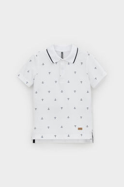 КР 302232-1/белый,морские якоря к569 джемпер-поло для мал - Crockid фото 2