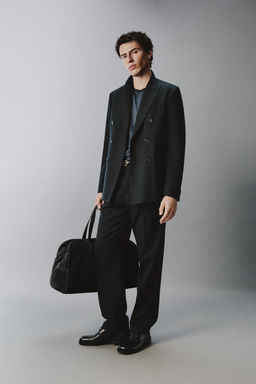 DOUBLE-BREASTED WOOL BLEND SUIT BLAZER - Zara фото 13