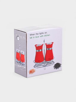 Набор для специй "Сияние.Black/White", 2 шт, на подставке