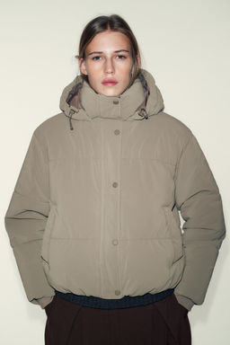 WATER-REPELLENT AND WINDPROOF SHORT HOODED ANORAK