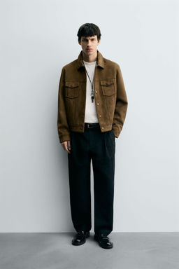 FAUX SUEDE REGULAR FIT JACKET