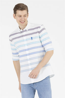 U. S. Polo Assn / Мужская синяя рубашка с длинным рукавом - U.s. polo assn фото 8