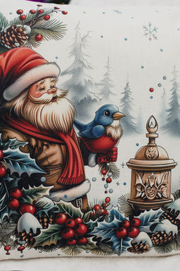 Наволочка декоративная новогодняя 2 шт рогожка