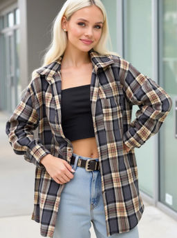 K12702 Рубашка OVER SIZE ТМ_РОЗОВЫЙ - Brand фото 9