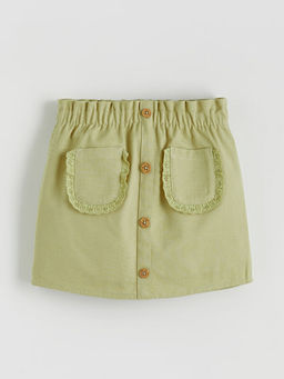 Beli Lastikli Fisto Detayl? K?z ?ocuk Etek