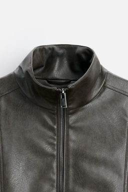 LEATHER EFFECT JACKET - Zara фото 8