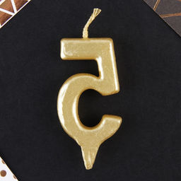 Свеча-цифра в торт 5, золото - Страна карнавалия фото 4