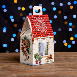 Цена за 5 шт. Подарочная коробка Домик Тёплая сказка,9,1 х 7 х 15,7 см - Simaland фото 2