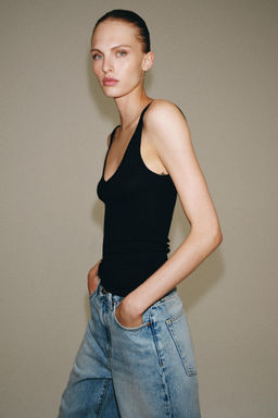 JEANS ZW COLLECTION BAGGY TIRO MEDIO / Azul claro - Zara фото 5