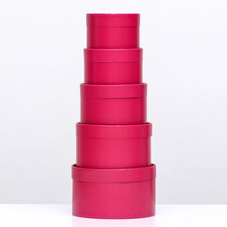 Набор шляпных коробок 5 в 1,Бордовый, 20 х 12,18 х 11,16 х 10,14 х 9,13 х 8,5 см - Simaland фото 7