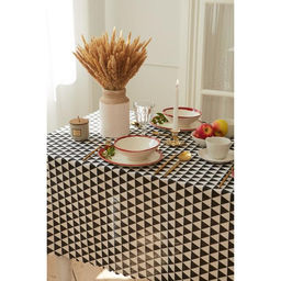 Скатерть Доляна Треугольники 145х1453см,100%пэ, рогожка 130 гр/м  фото 6