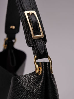 Сумка кожаная Deboro 30994 черный фиолет