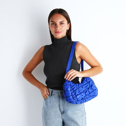 Сумка-багет на молнии, цвет синий - Simaland фото 6