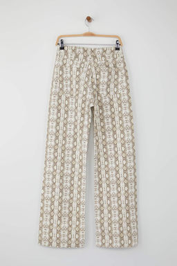 Cok Renkli Animal Y?lan Desenli Yuksek Bel Wide Leg Jeans TWOAW26JE00136 - Trendyolmilla фото 6