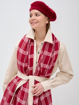 ХЛОПОК ВИСКОЗА Большой, красивый двусторонний палантин с необычной выработкой по всему полотну изделия - Tantino фото 3