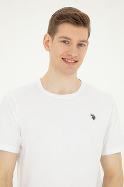 Мужская белая базовая футболка - U.s. polo assn фото 2