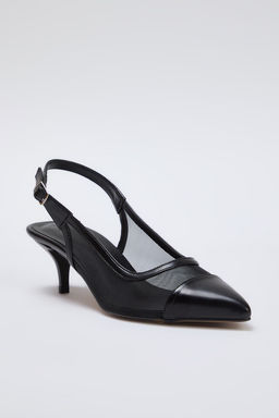 Trendyol Shoes Siyah Transparan Arkas? Ac?k Kad?n Ince Topuklu Ayakkab? TAKSS25TO00030