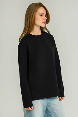 Арт. 12701/1 Лонгслив оверсайз 42-52 (6 шт) Цвет:черный - Калинка фото 3