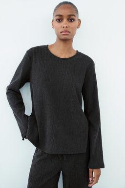 TEXTURED TOP WITH BOW - Zara фото 16