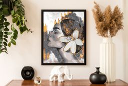 ФРЕЯ PNB/PM-035 Набор для раскрашивания по номерам ( с краской-металлик ) 40 х 30 см Портрет в золоте