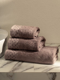 Полотенце для тела 70x140 светло-коричневый махровая ткань - Lucky фото 7