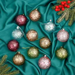 Ёлочные игрушки Дженна прозрачный, шары новогодние, d=6 см, набор 12 шт., МИКС - Зимнее волшебство фото 3