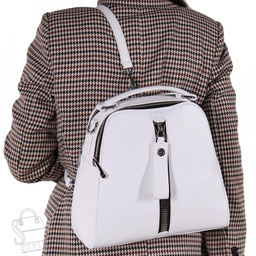 Рюкзак женский кожаный 99451 white Velina Fabbiano-Safenta/30 в Новосибирске