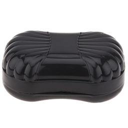 Мыльница дорожная пластмассовая Фигурная 11,5х7,5х6см, темно-серый (Россия) - Домашняя мода фото 4