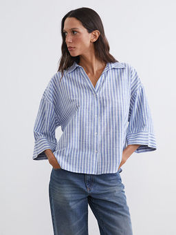 ?izgili Oversize Poplin Kad?n G?mlek