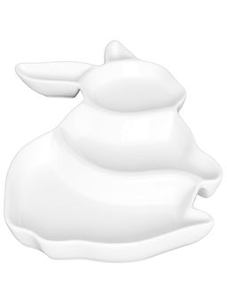 Менажница 26*17*3 см "Заяц" цельная 3 секции + 2 секции - ушки