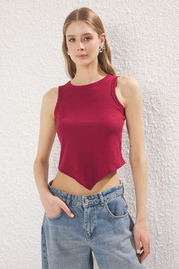 Trendyolmilla Tas-Bordo-Siyah-Gri 4lu Paket Fitted/Vucuda Oturan Orme Atlet TWOSS25AL00057  фото 8